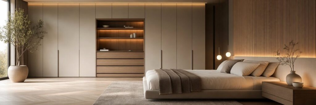 Mehr Ruhe im Schlafzimmer durch Möbel nach Maß